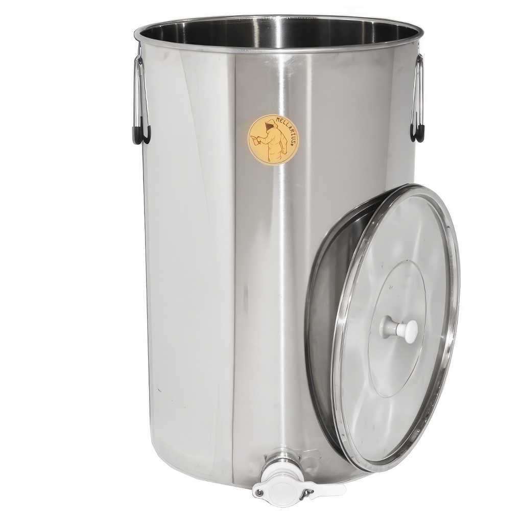 Abfüllkübel 100 kg aus Edelstahl Mellarius