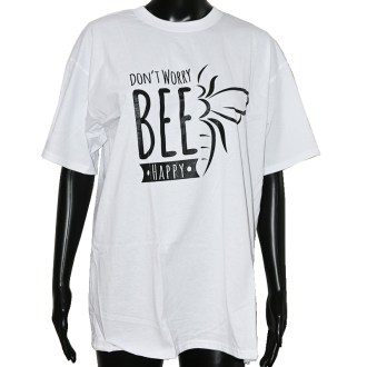 ApiSina T-Shirt „Bee happy“, weiß
