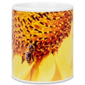 ApiSina Tasse Biene mit großer gelber Blume