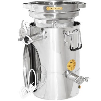 Mellarius MaxiLine 35 kg Abfüllbehälter mit integriertem Heizelement - 2 Quetschhähne 