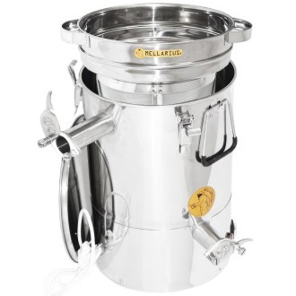 Mellarius MaxiLine 35 kg Abfüllbehälter mit integriertem Heizelement - 2 Quetschhähne 