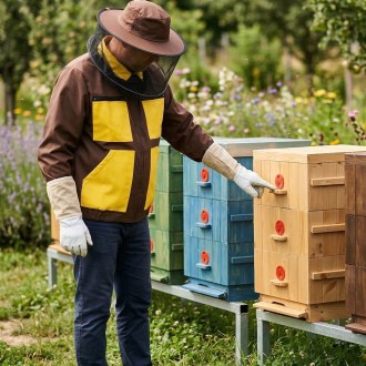 Imkerjacke mit Reißverschluss Braun - S-XXXL