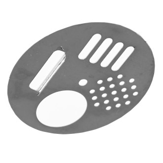 Runder Fluglochschieber Edelstahl - 6,8 cm - nerezový