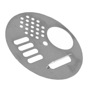 Runder Fluglochschieber Edelstahl - 6,8 cm - nerezový