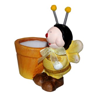 Bieno Casa Keramikbiene mit Blumentopf