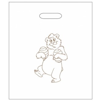 Plastiktaschen mit Bärenmotiv 30×35 cm - 50 Stk.