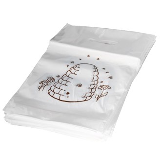 Plastiktüten mit Bienenstockmotiv 25×35 cm - 50 Stück