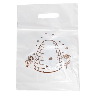 Plastiktüten mit Bienenstockmotiv 25×35 cm - 50 Stück