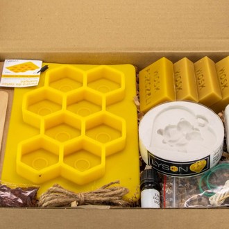 Kreativní sada na výrobu svíček - vKreativ-Set zur Kerzenherstellung – Bienenmotivčelí motiv