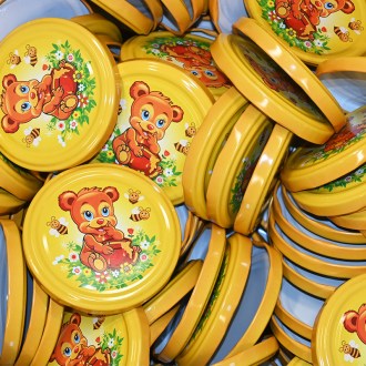 Twist Off 82er TO Deckel - Bemalter Teddybär - 700 Stück - ganzer Karton - HO7