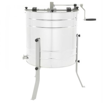 4 Waben Diagonalschleuder mit Handantrieb, Ø60, Korb universal mit rostfreiem Auslaufhahn MINIMA Lyson