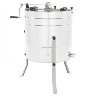 4 Waben Diagonalschleuder mit Handantrieb, Ø60, Korb universal mit rostfreiem Auslaufhahn MINIMA Lyson