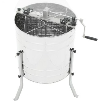 4 Waben Diagonalschleuder mit Handantrieb, Ø60, Korb universal mit rostfreiem Auslaufhahn MINIMA Lyson