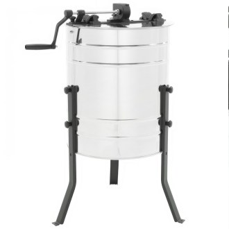 3-Waben Diagonal Honigschleuder mit Handantrieb, Universalkorb BASIC Lyson FI Ø50,