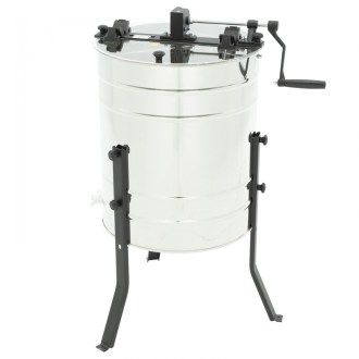 3-Waben Diagonal Honigschleuder mit Handantrieb, Universalkorb BASIC Lyson FI Ø50,