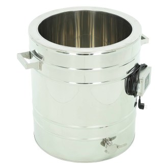 Honigauftaubehälter, rostfrei 100l mit Edelstahlquetschhahn 6/4'