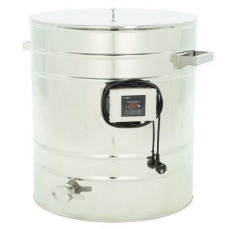 Honigauftaubehälter, rostfrei 100l mit Edelstahlquetschhahn 6/4'