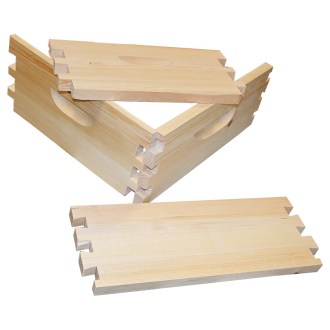 Langstroth Flachzarge 3/4 - 185 - 10 R. - Schwalbenschwanz zinken - in Teile