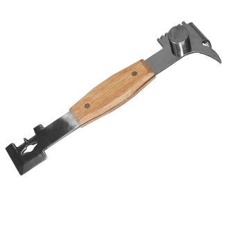 Imker Stockmeisel Mellarius 5in1 Gross Edelstahl mit Holzgriff 28cm