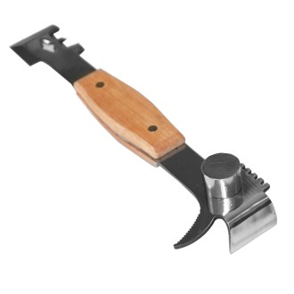 Imker Stockmeisel Mellarius 5in1 Gross Edelstahl mit Holzgriff 28cm