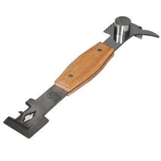 Imker Stockmeisel Mellarius 5in1 Gross Edelstahl mit Holzgriff 28cm