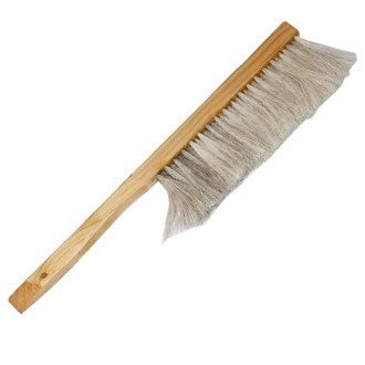 Dreireihiger Besen - weißes Haar