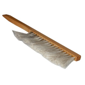 Dreireihiger Besen - weißes Haar