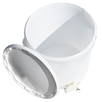 Honigbehälter 40 kg mit Auslauf – weiß