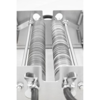 Ruční kotoučový odvíčkovač na rámky z nerezu s vyvíječem 39 × 24 cm