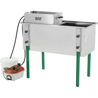 Ruční kotoučový odvíčkovač na rámky z nerezu s vyvíječem 39 × 24 cm