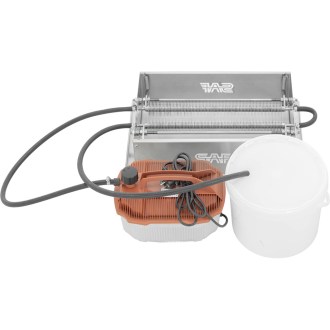 Ruční kotoučový odvíčkovač na rámky z nerezu s vyvíječem 39 × 24 cm