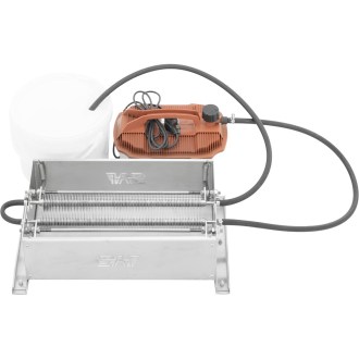 Ruční kotoučový odvíčkovač na rámky z nerezu s vyvíječem 39 × 24 cm