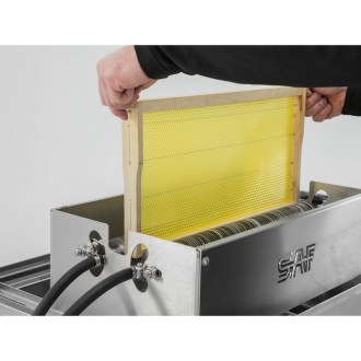 Ruční kotoučový odvíčkovač na rámky z nerezu s vyvíječem 39 × 24 cm