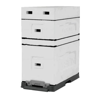 6 Rähmchen Ablegerbeute mit Falzen für Dadant Blatt, unbemalt