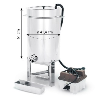 LYSON Dampfwachsschmelzer aus Edelstahl 70 L- rund mit Dampfgerät