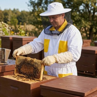 Imkerjacke mit Imkerhut und Reißverschluss - 48-68