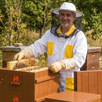 Imkerjacke mit Imkerhut und Reißverschluss - 48-68