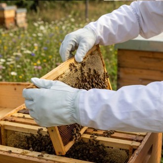 Lederhandschuhe - Schwein - 6-12