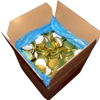 Twist Off 82er TO Deckel - gold Waben - 700 Stück - ganzer Karton