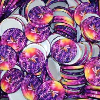 Deckel für Glas TO 82 – Biene und Lavendel 700 Stück – kompletter Karton – HO17