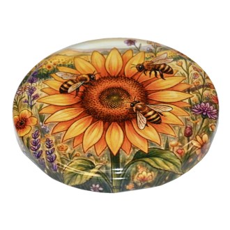 Deckel für Glas TO 82 - Gemalte Sonnenblume 700 Stk. - ganze Kiste - HOJ4