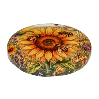 Deckel für Glas TO 82 - Gemalte Sonnenblume 700 Stk. - ganze Kiste - HOJ4