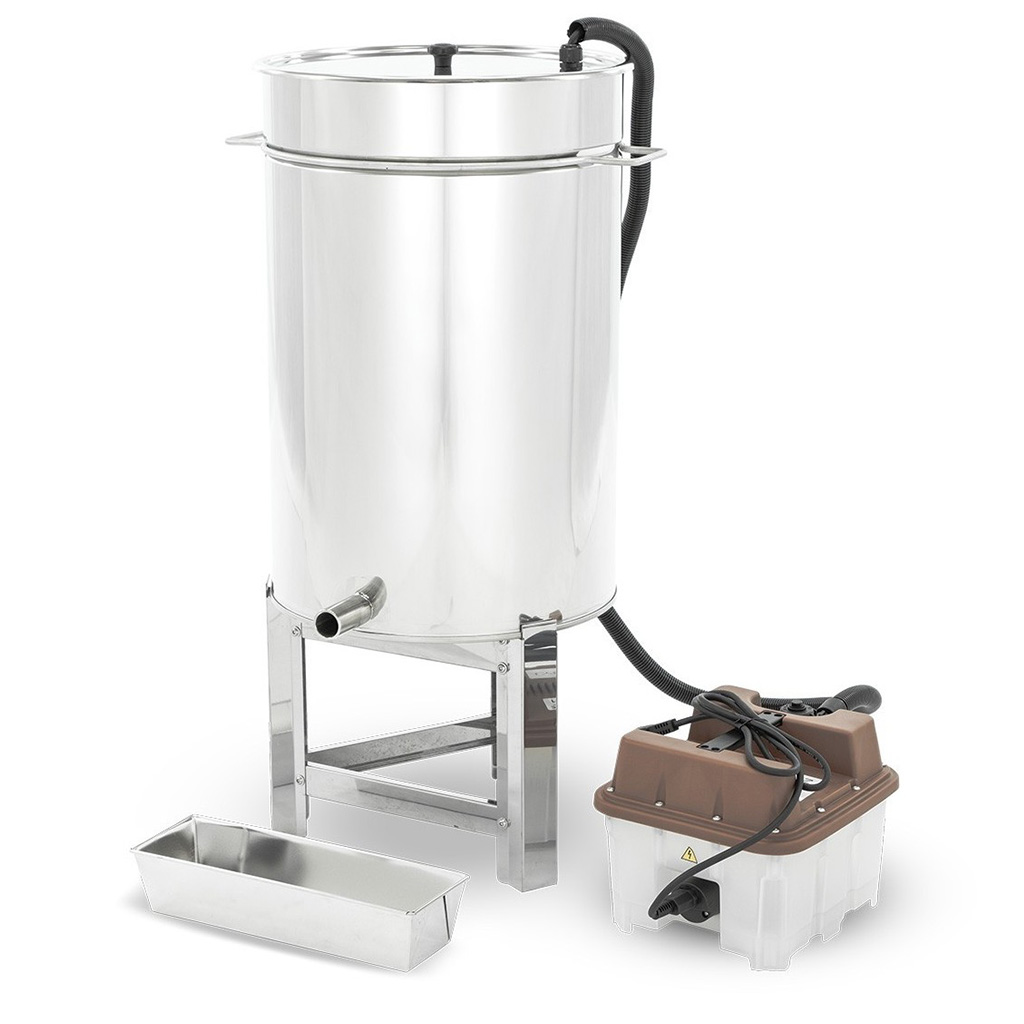 LYSON Dampfwachsschmelzer aus Edelstahl 70 L- rund mit Dampfgerät