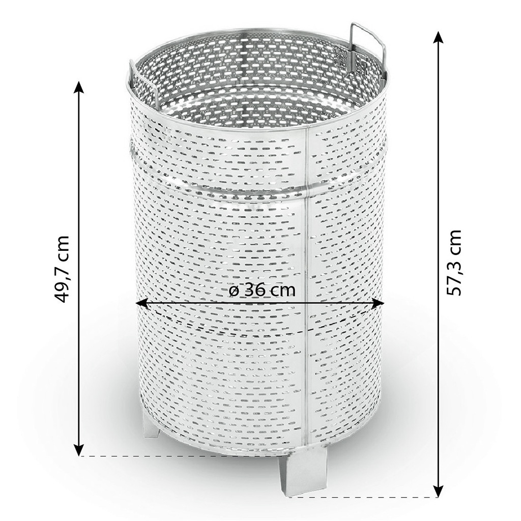 LYSON Dampfwachsschmelzer aus Edelstahl 70 L- rund mit Dampfgerät