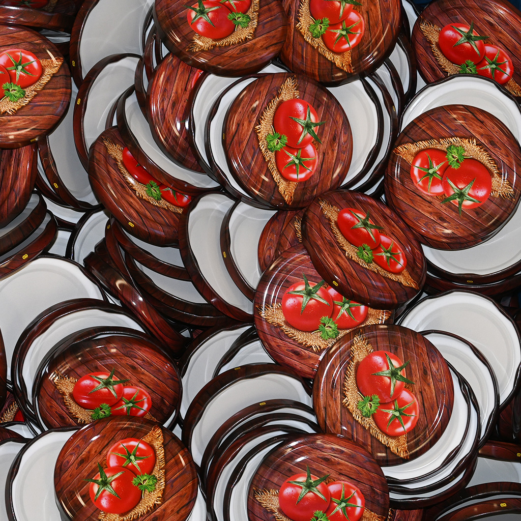 Twist-off-Deckel für Glas TO 82 - RTS - Tomaten - 700 Stk. - ganze Karton
