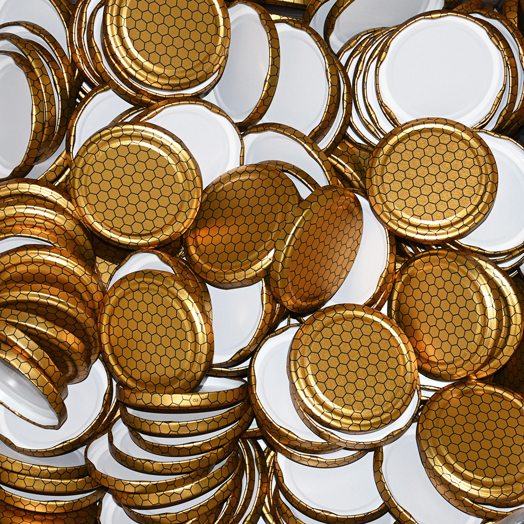 Deckel für Glas TO 82 - Bienenwabe - 700 Stk. - ganze Schachtel - HC6